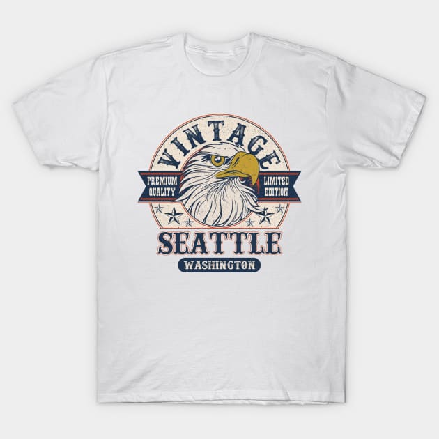 Seattle Washington Retro Vintage Limited Edition T-Shirt by aavejudo